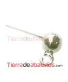 Pendiente Dormilona 4mm, Plateado