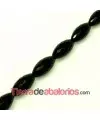 Onix Rondel Facetado 16x8mm Agujero 0,8mm, Negro