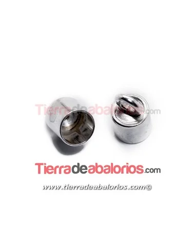 Terminal Tubo 9x6mm con Anilla, Agujero 5mm, Plata de Ley Terminal Tubo 9x6mm con Anilla, Agujero 5mm, Plata de Ley
