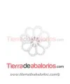 Casquilla Flor Labrada 12mm, Plata de Ley