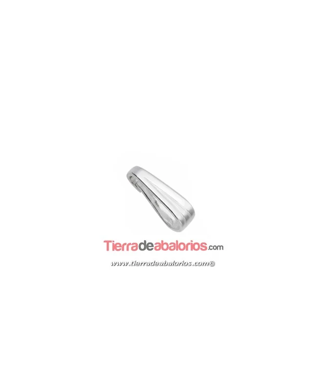 Porta-Colgante 9x4mm, Plata de Ley