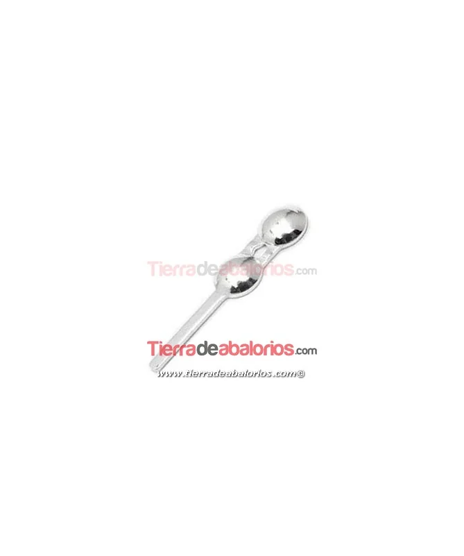 Tapanudo Grande con Varilla 23x5mm, Plata de Ley