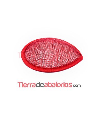 Base de Tocado de Fibra de Coco 11x14cm, Rojo