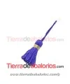 Borla Torzal 3,5cm Morado con Hilo Dorado