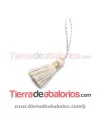 Borla Torzal 3,5cm Beige con Hilo Dorado
