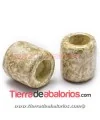 Cerámica Tubo 20x19mm Agujero 11mm, Yvori/Gold Étnico