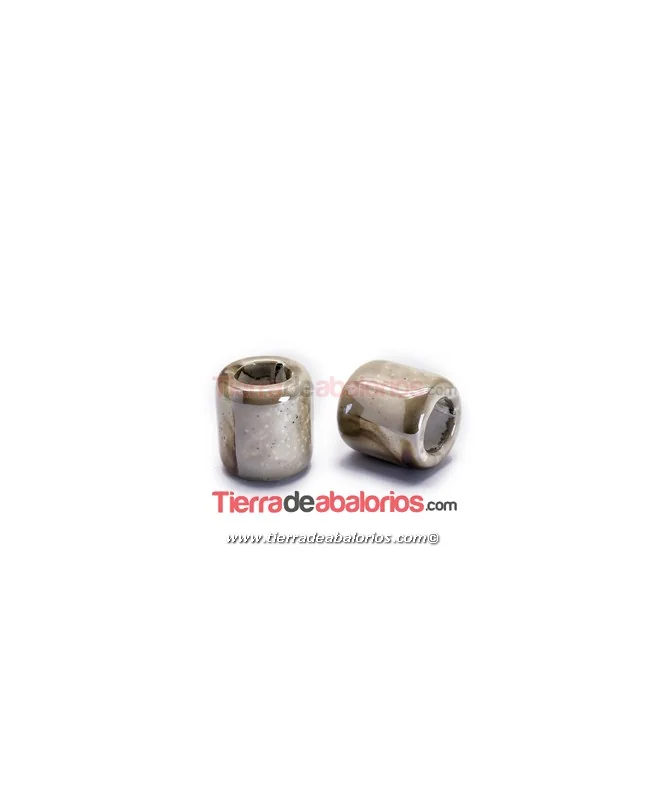 Cerámica Tubo 20x19mm Agujero 11mm, Beige/Crema Cerámica Tubo 20x19mm Agujero 11mm, Beige/Crema