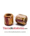Cerámica Tubo 20x19mm Agujero 11mm, Naranja Teja/Crema