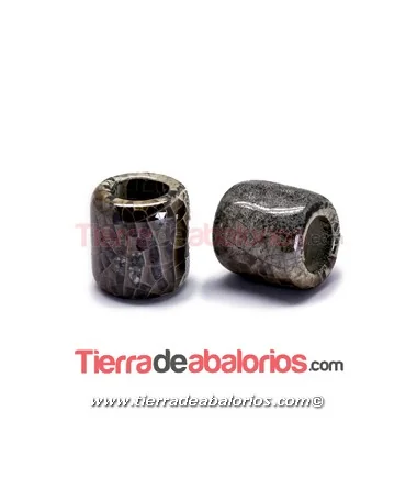 Cerámica Tubo 20x19mm Agujero 11mm, Caramelo/Capuccino