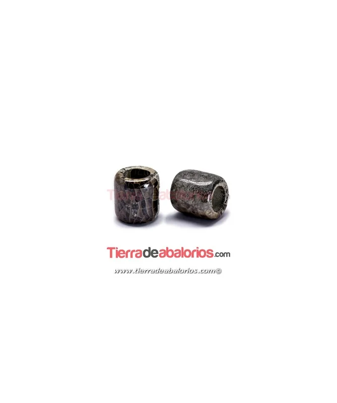 Cerámica Tubo 20x19mm Agujero 11mm, Caramelo/Capuccino Cerámica Tubo 20x19mm Agujero 11mm, Caramelo/Capuccino