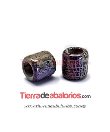 Cerámica Tubo 20x19mm Agujero 11mm, Cereza/Caramelo
