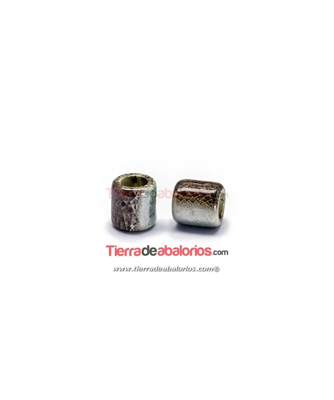 Cerámica Tubo 20x19mm Agujero 11mm, Celestial Brown