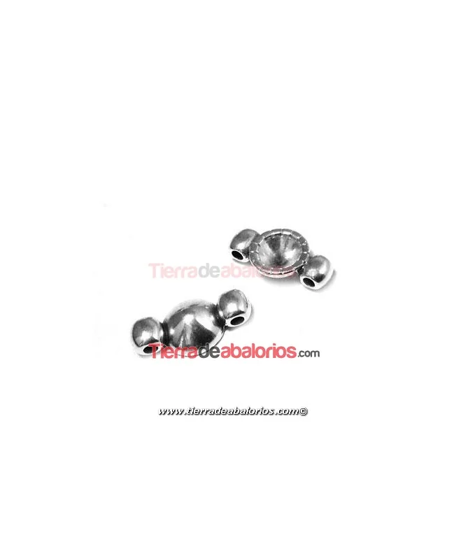 Conector 14x7mm 2 Agujeros de 1,3mm, Plateado