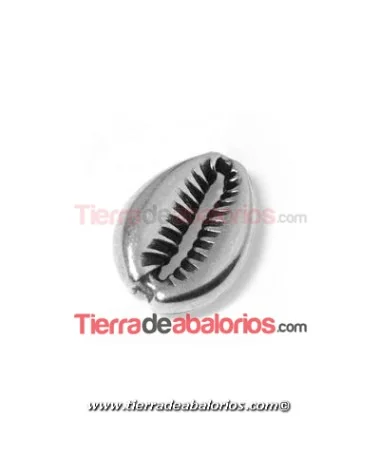 Entrepieza Concha de Mar 19x13mm, Plateada Entrepieza Concha de Mar 19x13mm, Plateada