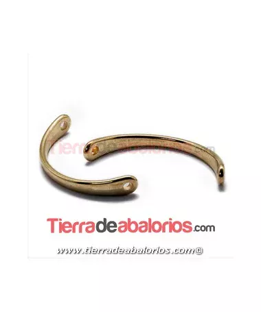Media Pulsera 60mm, con 2 Agujeros 2,7mm, Dorada Media Pulsera 60mm, con 2 Agujeros 2,7mm, Dorada
