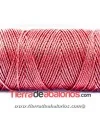Algodón Redondo Encerado Metalizado 1mm, Rojo