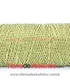 Algodón Redondo Encerado Metalizado 1mm, Verde Oliva/Dorado