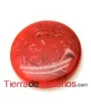 Cabujón Resina Redondo 13mm Rojo Efecto Piedra