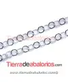 Cadena Eslabón Exagono 6mm, Plata de Ley (20cm)