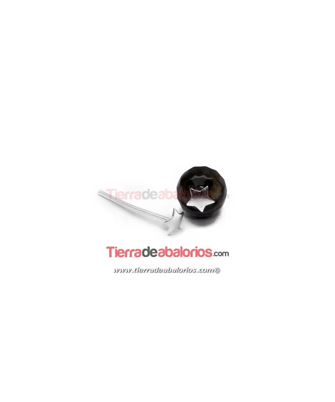 Pendiente Estrella 18mm, Plata de Ley
