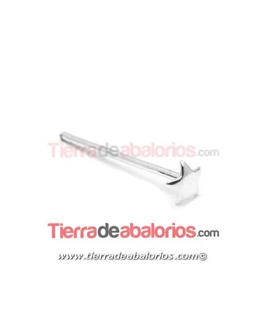 Pendiente Estrella 18mm, Plata de Ley Pendiente Estrella 18mm, Plata de Ley
