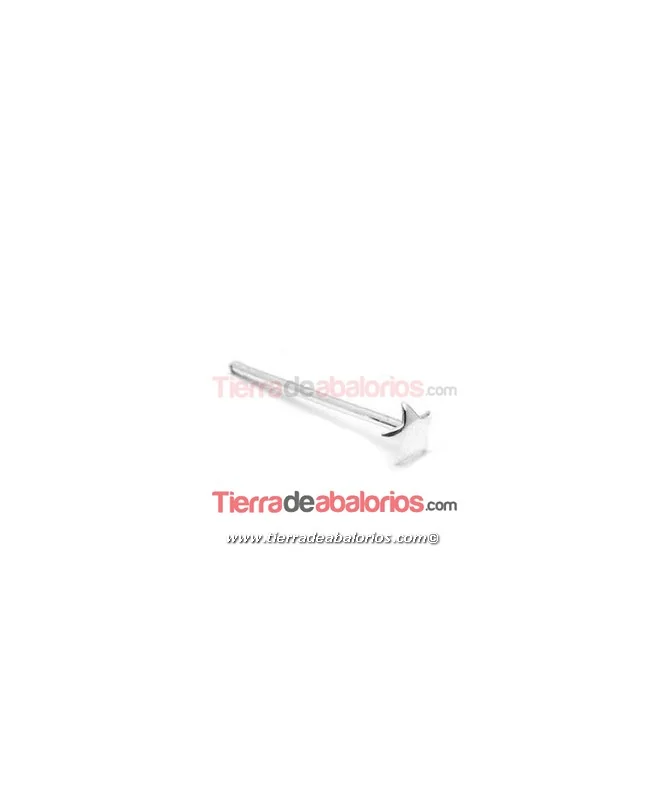 Pendiente Estrella 18mm, Plata de Ley