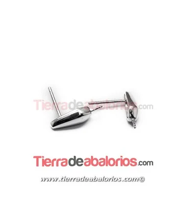 Pendiente Gota con Perno 16x5,5mm, Plata de Ley