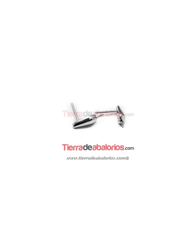 Pendiente Gota con Perno 16x5,5mm, Plata de Ley