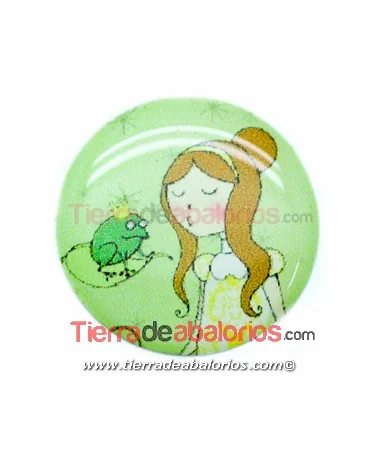 Adhesivo Redondo 20mm La Princesa y el Sapo