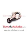 Mosquetón 16mm con Anilla, Plata de Ley Baño Oro Rosa