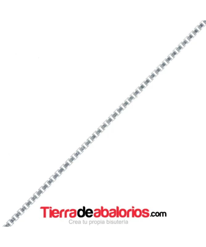 Cadena Veneciana 1mm, Plata de Ley (por metro)