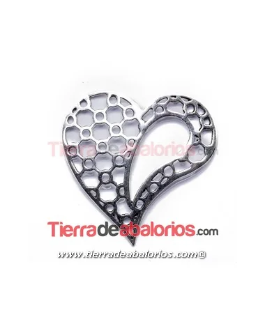 Colgante Corazón 46mm, Plateado