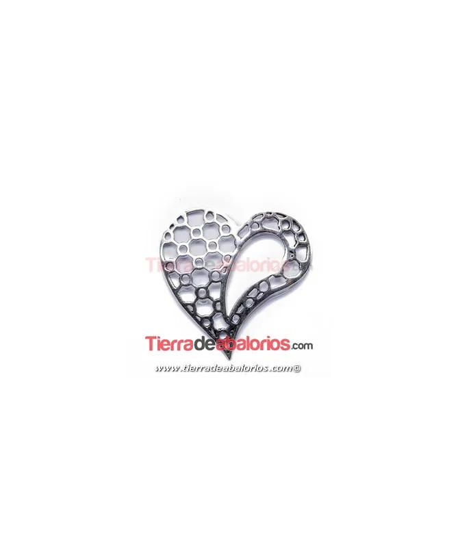 Colgante Corazón 46mm, Plateado