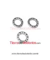 Conector Circulo Números Romanos 11,5mm, Plateada