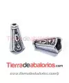 Capuchón Cónico 12x7mm Agujero 5mm, Plateado