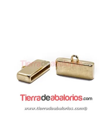 Terminal 23x13mm Agujero 20x2mm con Anilla, Dorado Terminal 23x13mm Agujero 20x2mm con Anilla, Dorado