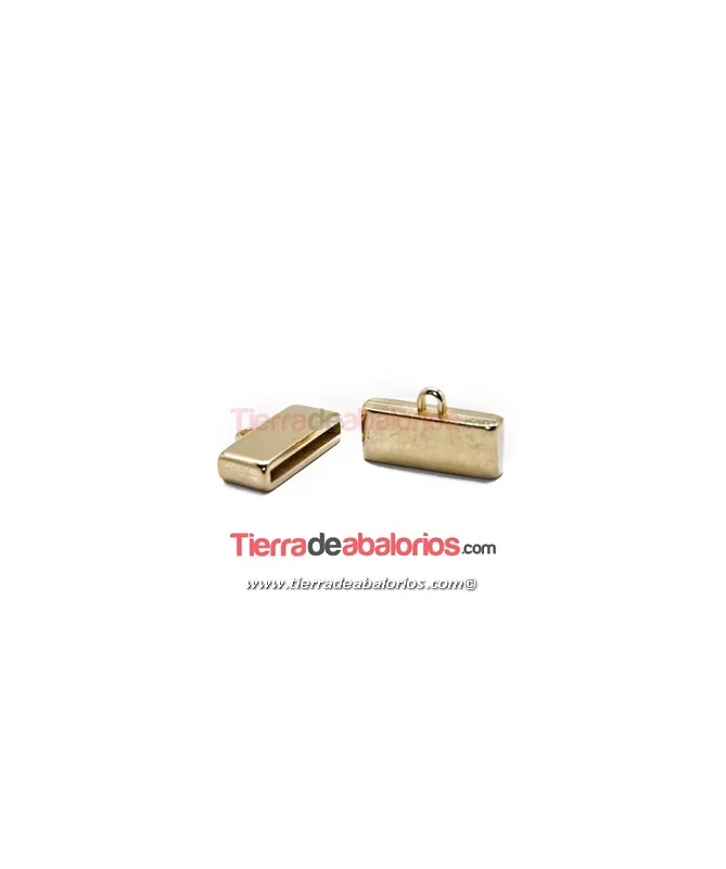 Terminal 23x13mm Agujero 20x2mm con Anilla, Dorado