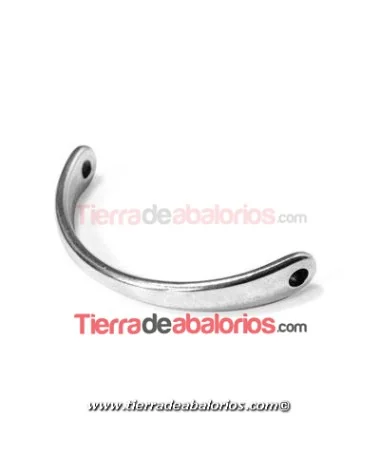 Media Pulsera 60mm, con 2 Agujeros 2,7mm, Plateada Media Pulsera 60mm, con 2 Agujeros 2,7mm, Plateada