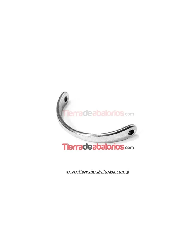 Media Pulsera 60mm, con 2 Agujeros 2,7mm, Plateada Media Pulsera 60mm, con 2 Agujeros 2,7mm, Plateada