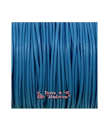 Cordón de Cuero 2,5mm Azul Luna