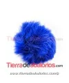 Pompon de Conejo 60mm Azul Eléctrico