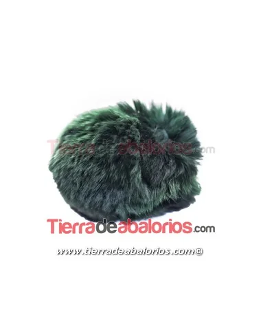 Pompón de Conejo 60mm Verde Inglés