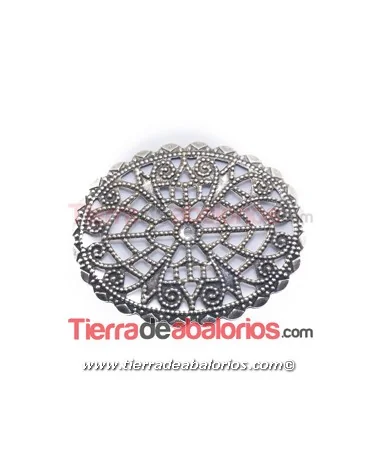 Filigrana Ovalada 45x36mm, Plata Vieja