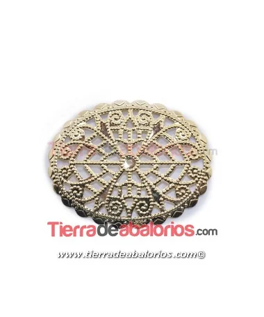 Filigrana Ovalada 45x36mm, Dorada