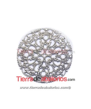 Filigrana Redonda 45mm, Plata Vieja