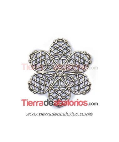 Filigrana Flor 28mm, Oro Viejo Filigrana Flor 28mm, Oro Viejo