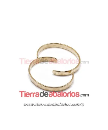 Pulsera Irregular 60mm, Ancho 7mm, Dorada Pulsera Irregular 60mm, Ancho 7mm, Dorada
