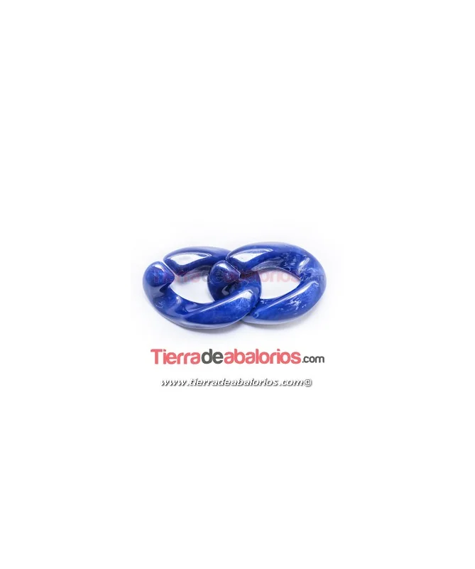Eslabón Acrílico 28x20mm Azul Marino