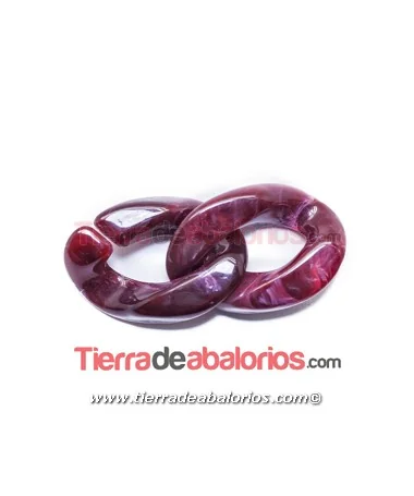 Eslabón Acrílico 28x20mm Marsala