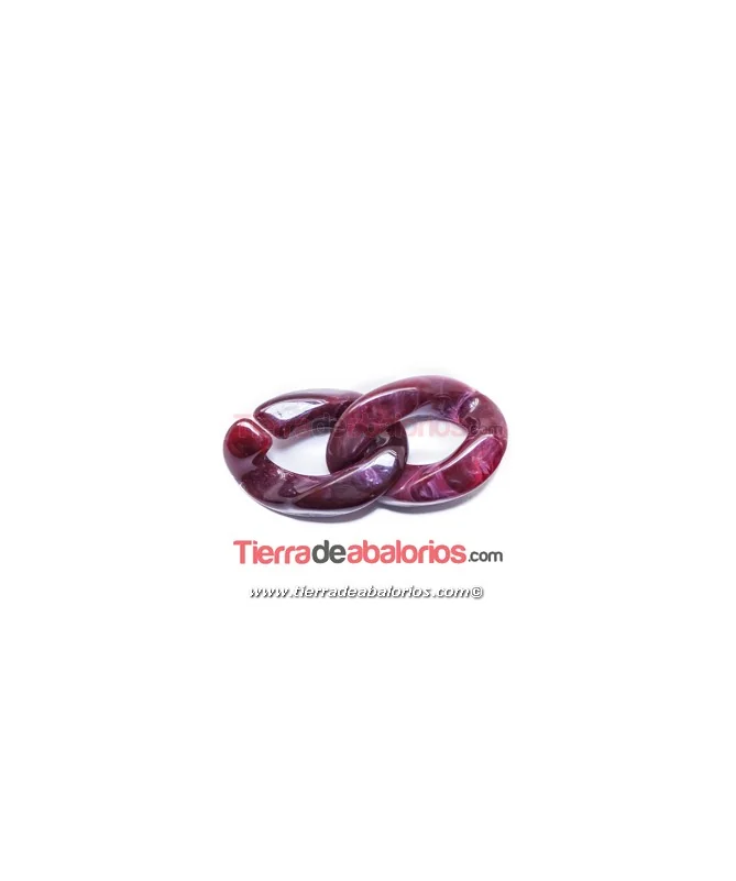 Eslabón Acrílico 28x20mm Marsala